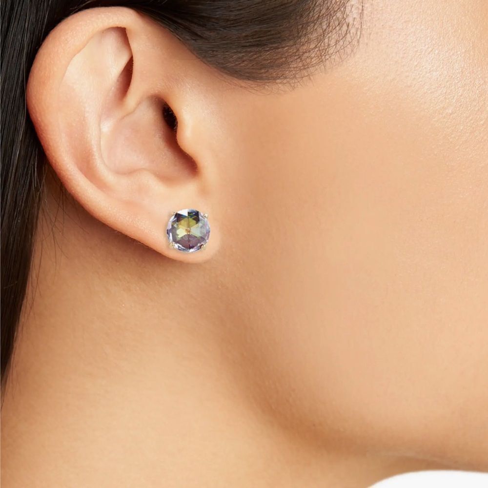 Kate Spade Iridescent Stud Earrings in Berry CZ NEW